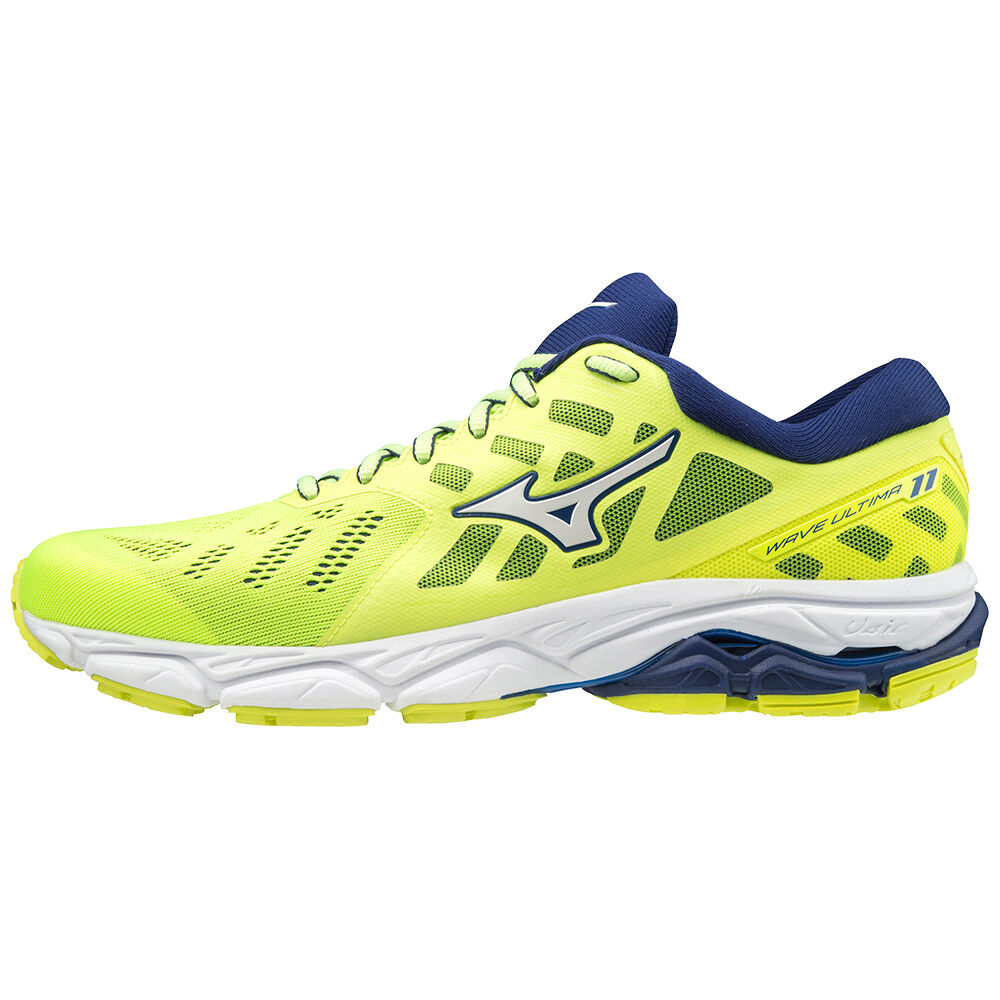 Mizuno Wave Ultima 11 - Erkek Koşu Ayakkabısı - Sarı/Beyaz/Mavi Türkiye (JZSRYN-584)